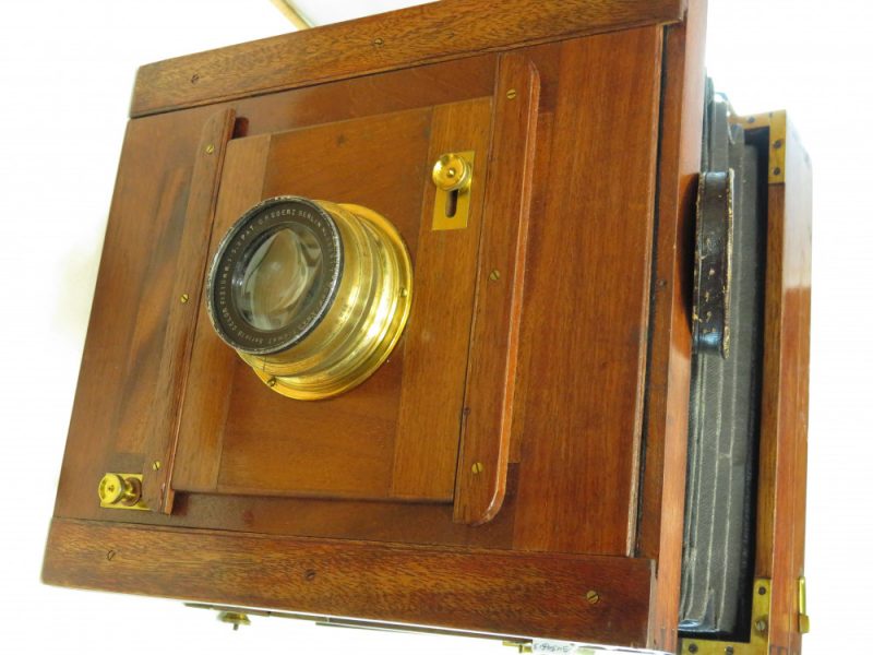 Large Wooden Camera+Goerz Lens Full Plate