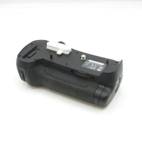 Camera battery grip on a white background.