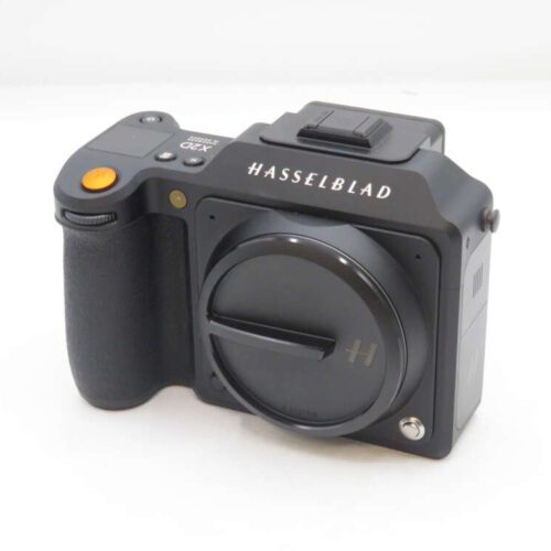 Hasselblad X1D medium format camera body without a lens.