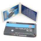 Casio SL-50 high-power solar cell electronic calculator with original packaging.