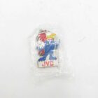 Keychain featuring a red, blue, and yellow rooster character with the text "JVC" and "France 98."