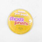 Yellow Kodak IMAGE MAGIC promotional badge reading "have you tried STICKER prints?"