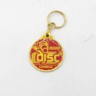 Kodak Disc Cameras keychain with a red and yellow design.
