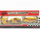 Matchbox Super Star Team Convoy 1991 Limited Edition die-cast model set in original packaging, featuring yellow Kodak Film Racing trucks and cars.