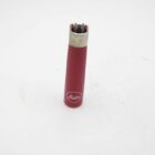 Red Leitz handheld rotary pencil sharpener with a metal top.