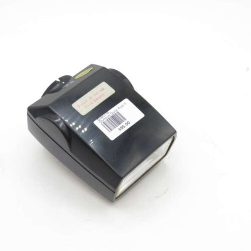 Black camera accessory with a barcode sticker showing a price of $95.00, and a red text label on top.
