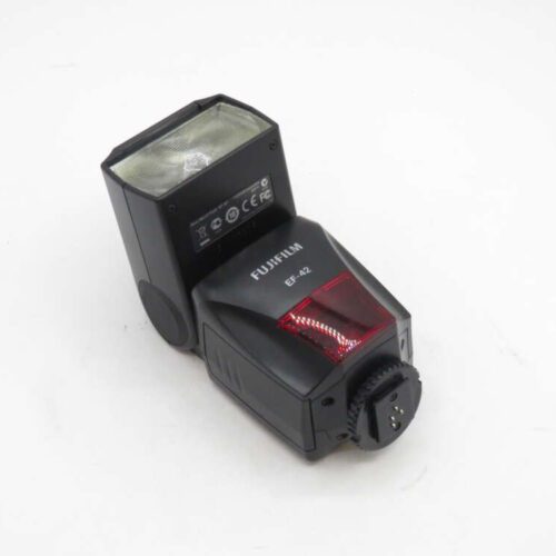 Fujifilm EF-42 flash unit on a white background.