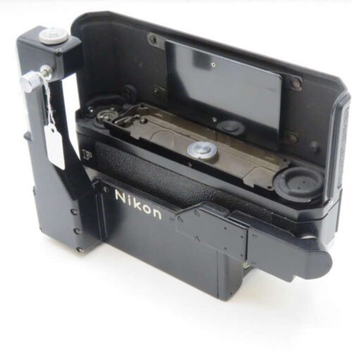 a black camera with a metal case