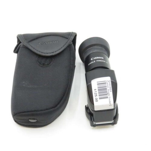 Canon Angle Finder C with a black carrying case.
