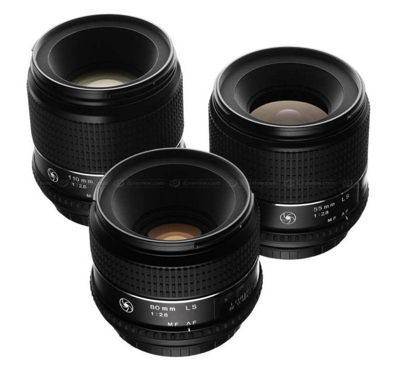 three medium format lenses