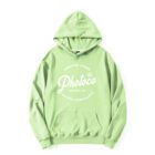 A light green hoodie featuring the words 'Photoco, Second Hand Camera Specialists, Adelaide, AUS, Est. 1967' printed in white on the front.