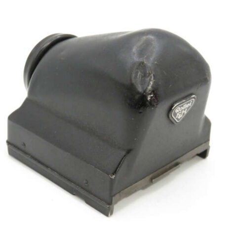 A black, vintage camera viewfinder with a logo reading "Zeiss Ikon" on the front.