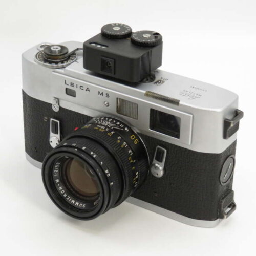 Leica M5 35mm Rangefinder Camera Silver + Summicron 50mm F2 + TT Artisan Light Meter