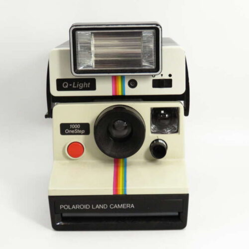 Polaroid 1000 One Step + Q-Light Flash